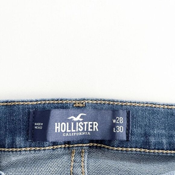 Hollister Womens Denim Advanced Stretch Distressed Super Skinny Jeans Blue 28 - Picture 5 of 11
